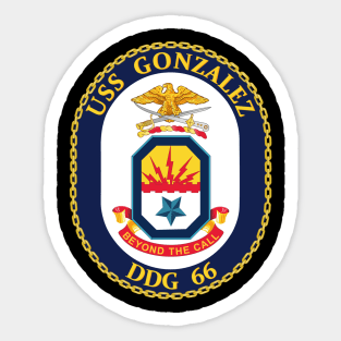 USS Gonzalez (DDG 66) wo Txt Sticker